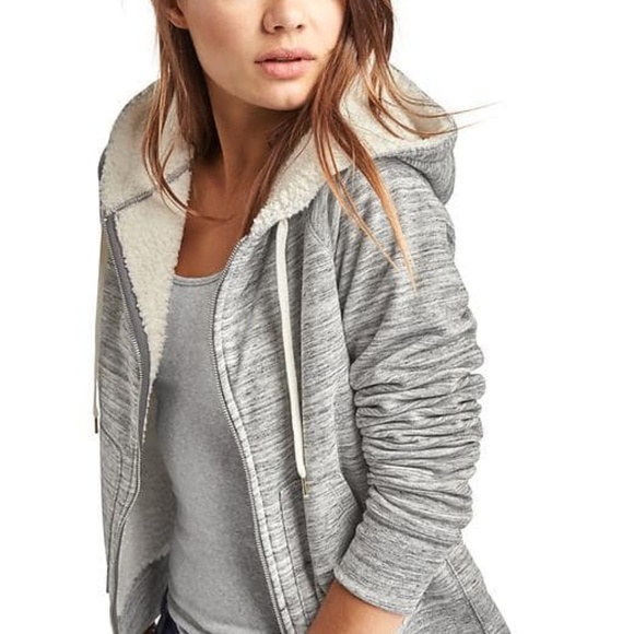 Gap Sherpa zip hoodie, size XL, NWT - Picture 5 of 6